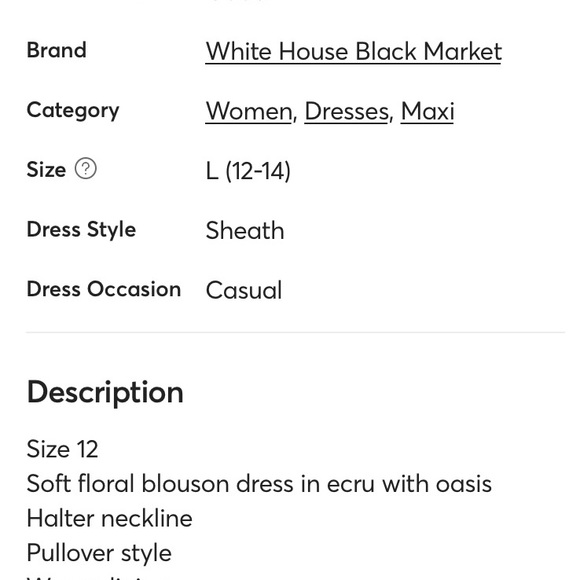 Like new White House Black Market Dress - Picture 11 of 12
